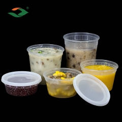 32 oz Plastic Containers with Lids for Soup Deli Restaurant Take Out Soup Containers 