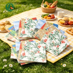 1 Ply 2 Ply 3 Ply Printed Disposable Multi Colored Paper Napkins in Bulk