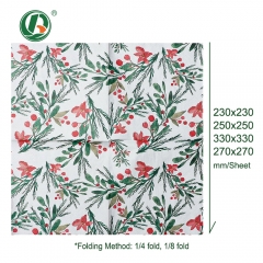 Custom Printed Biodegradable Disposable Paper Napkins for Restaurants Foodservice Beverage Dinner Square Napkins Supplier