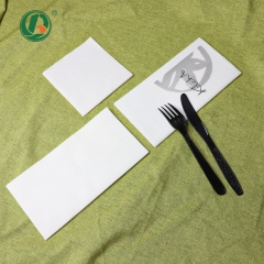 Wholesale Folded Linen Feel Napkin With Cutlery Pocket