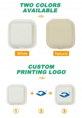 Compostable Bagasse Clamshell Food Container Wholesale Sugarcane Takeout Box Manufacturer