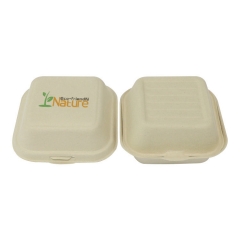 Compostable Bagasse Clamshell Food Container Wholesale Sugarcane Takeout Box Manufacturer