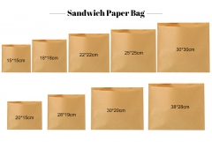 Logo Sandwich Packaging Oil Resistant Paper Bag