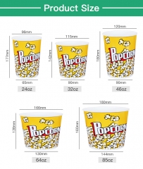 Large 85oz 130oz Popcorn Bucket Bulk