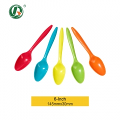 6.5inch 6inch Disposable Cornstarch Ice Cream Spoon for Dessert & Frozen Yogurt
