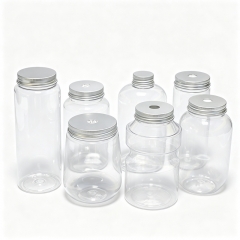 Multi Shape BPA Free Clear PET Bottles for Takeaway Beverage Packaging