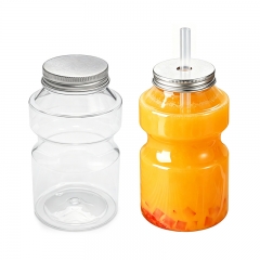 Multi Shape BPA Free Clear PET Bottles for Takeaway Beverage Packaging