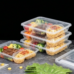 Wholesale Compartment Disposable PP Plastic Lunch Box with Lid BPA Free