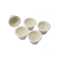 Custom Empty Coffee Capsule Cups Biodegradable Bagasse Capsules Small Cups in Bulk