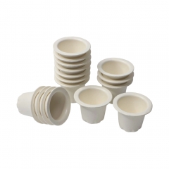0.5oz 1.5oz Eco Friendly Coffee Pod Cups with Custom Lid Sugarcane Capsule Cups for Coffee Sauce in Bulk Custom