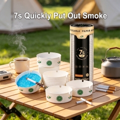 Portable Smokeless Disposable Paper Ashtrays with Sand / Gel / Foam in Stock for Sale