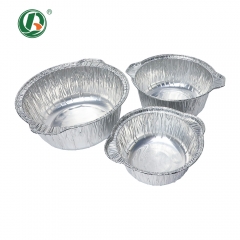 Custom Heavy Duty Round Aluminum Foil Cooking Pot for BBQ Takeaway Baking