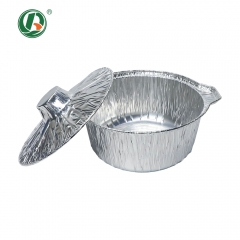 Custom Heavy Duty Round Aluminum Foil Cooking Pot for BBQ Takeaway Baking