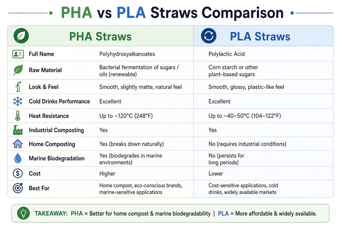 PHA vs PLA Straws 