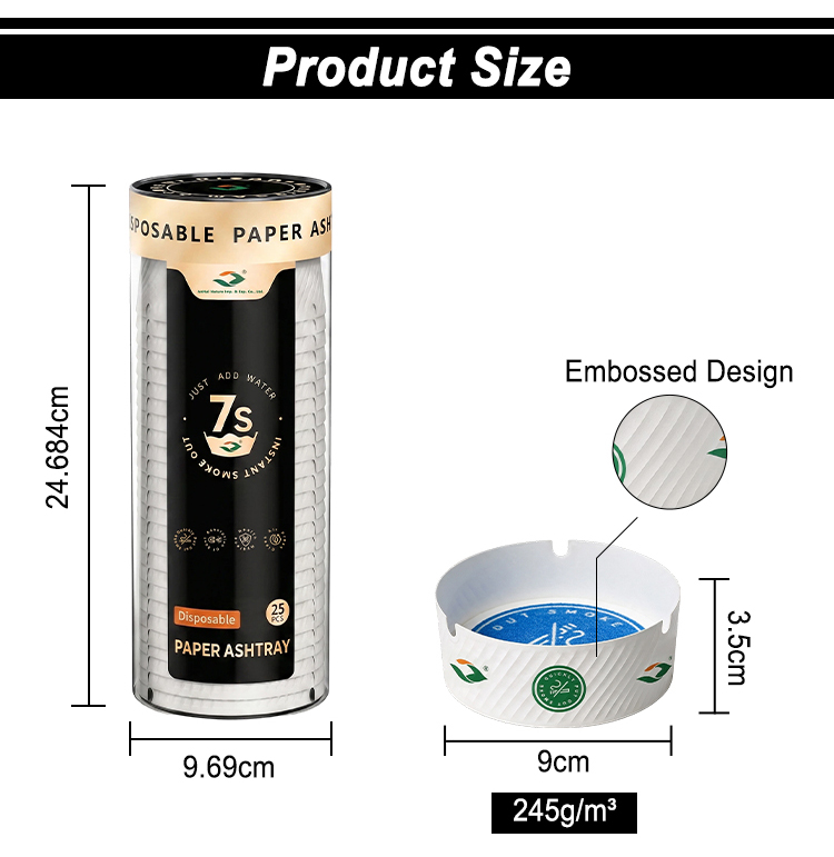 portable paper ashtray
