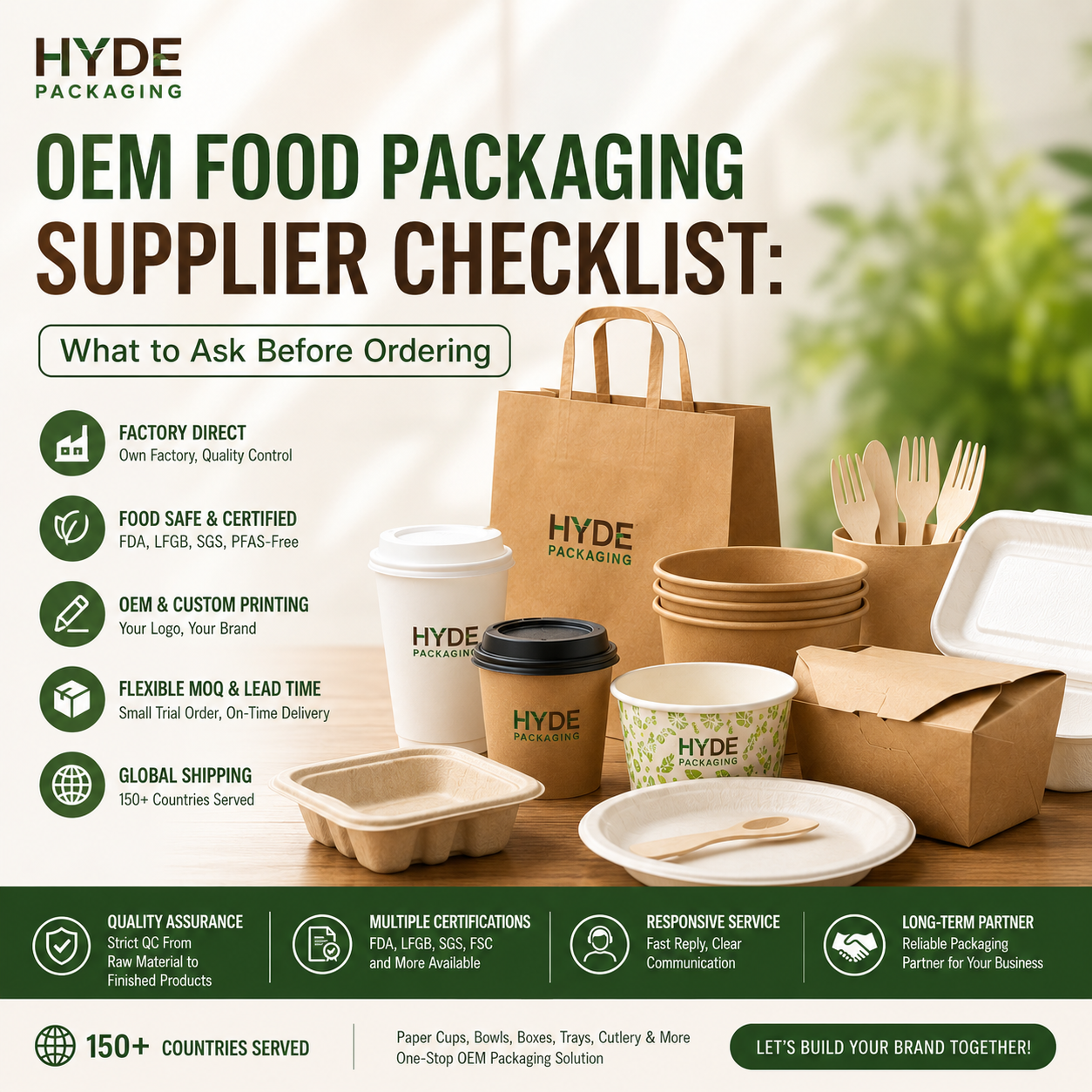 OEM Food Packaging Supplier Checklist: What to Ask Before Ordering