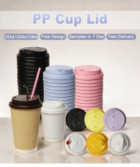 80mm 90mm PP Injection Molded Lids Gourd Dolphin Butterfly Integrated Multi Function Cup Lids Wholesale