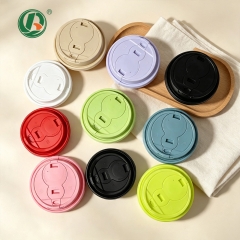 80mm 90mm PP Injection Molded Lids Gourd Dolphin Butterfly Integrated Multi Function Cup Lids Wholesale