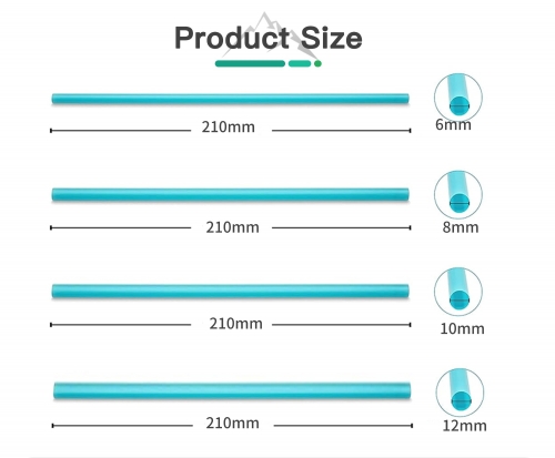 PHA Standard Straws (6 mm, 8 mm, 10 mm, 12 mm) Compostable Drinking Straws for Restaurants
