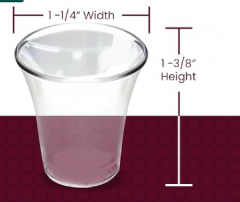Clear Disposable Plastic Communion Cups Small 0.5 oz Stackable Cups for Trays