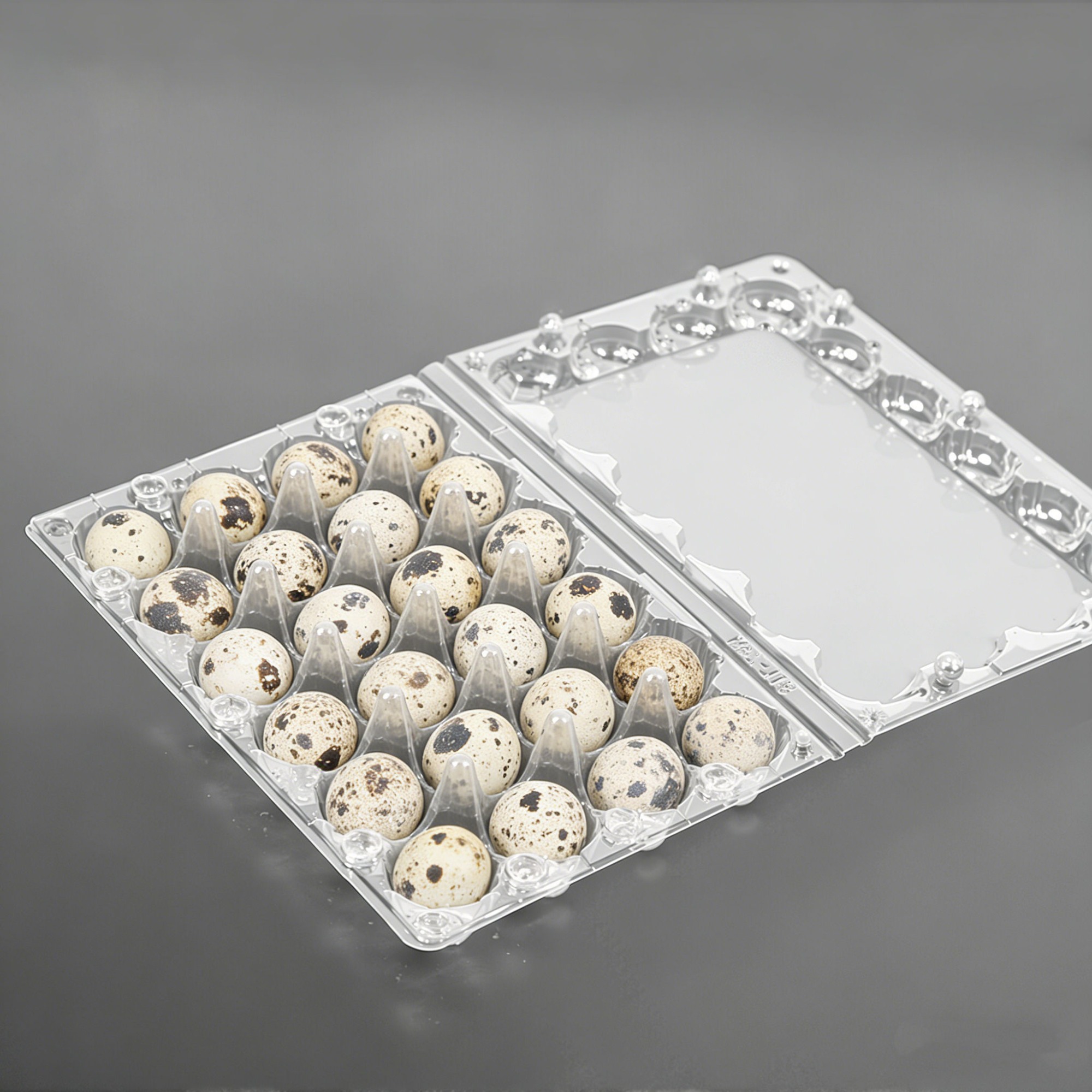 Bulk Clear PET Plastic Quail Egg Carton for Farm Egg Packaging