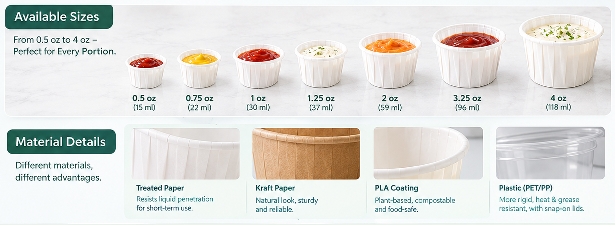 custom paper portion cups