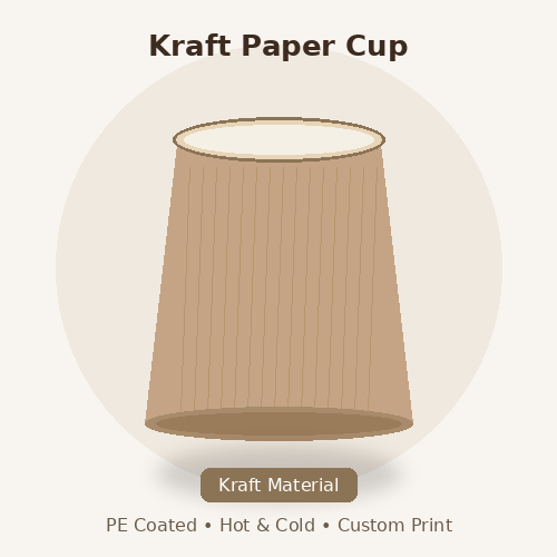 Kraft / PE Coated Paper Cup