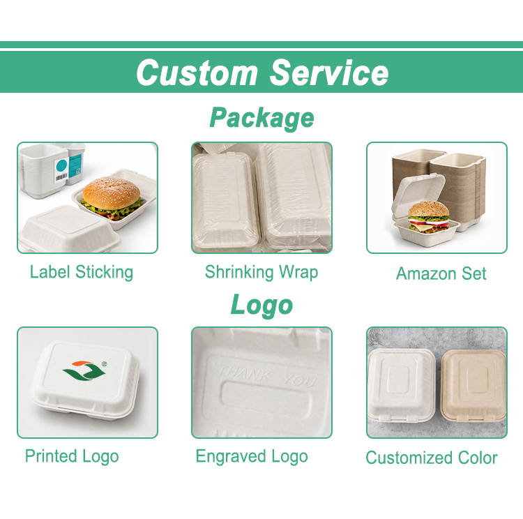 Sugarcane Clamshell Box Wholesale