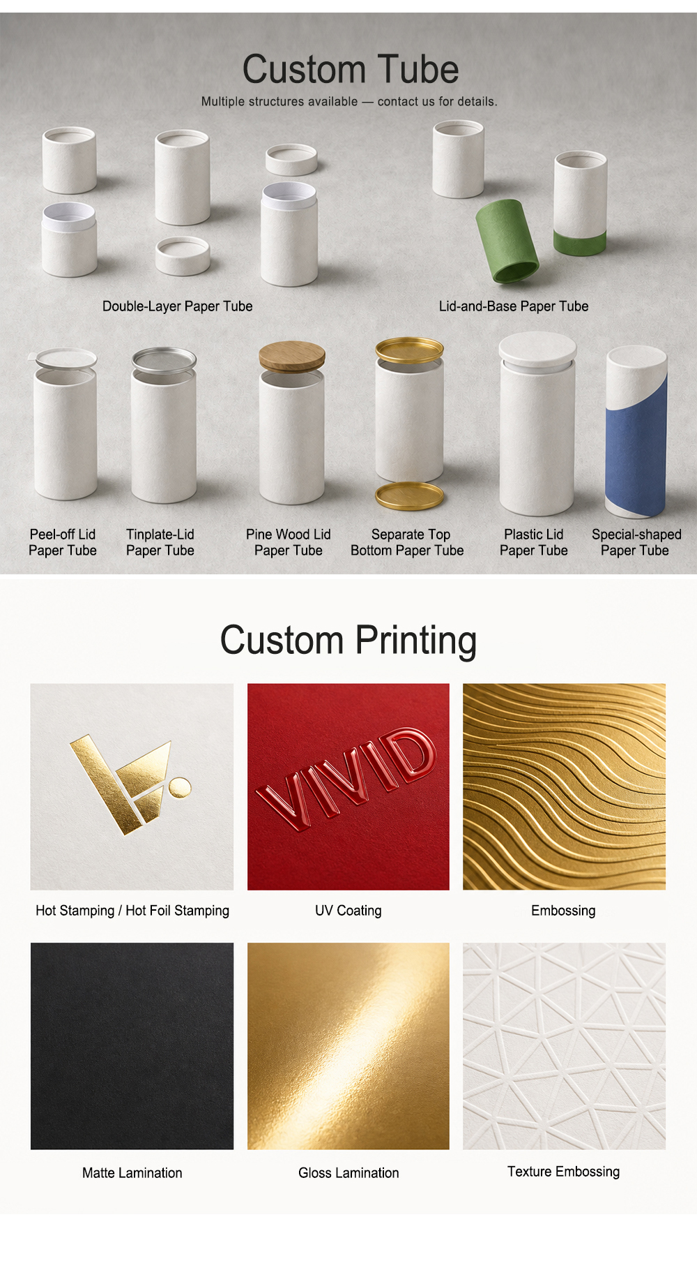 custom cosmetic paper tube