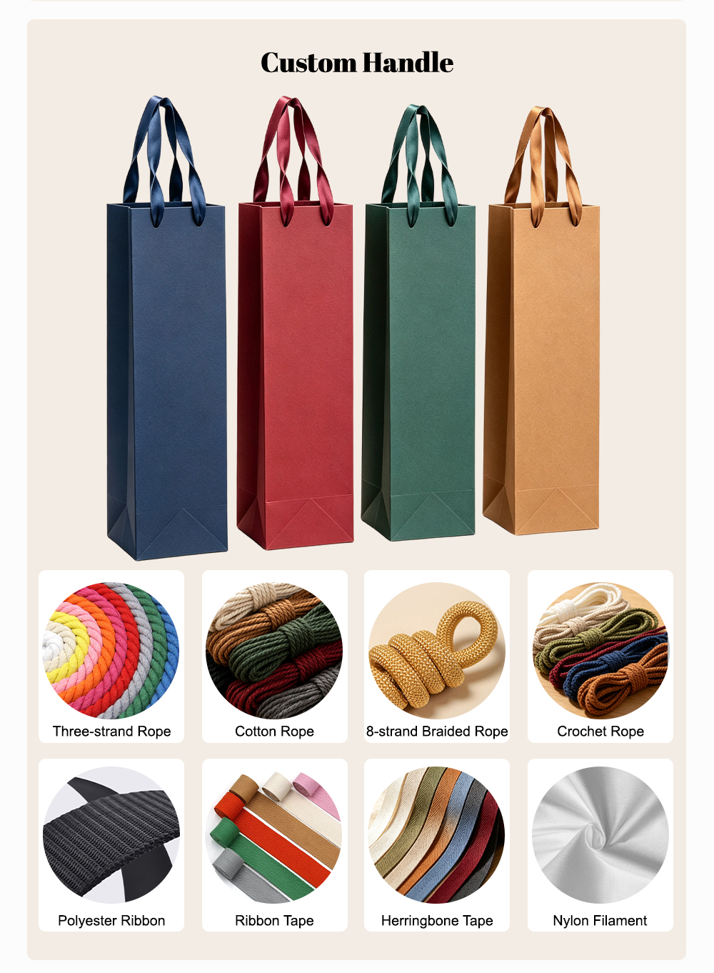 custom printed bottle paper bag