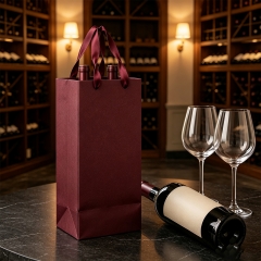 Wholesale Custom Kraft Bottle Gift Paper Bags Premium Packaging