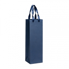 Custom Kraft Bottle Paper Bags Single Bottle Wine Bags with Various Handles