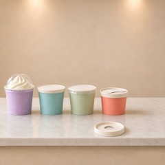 Einweg Eiscreme Verpackungsbehälter Eiscreme Schüssel mit Deckel