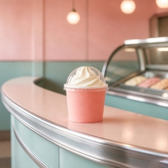 8 oz Disposable Paper Ice Cream Cup
