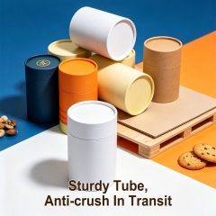 Food Grade Custom Paper Tube Packaging for Tea Canister Snacks/Baking/Dry Food