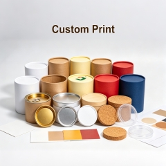 Food Grade Custom Paper Tube Packaging for Tea Canister Snacks/Baking/Dry Food