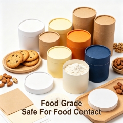 Food Grade Custom Paper Tube Packaging for Tea Canister Snacks/Baking/Dry Food