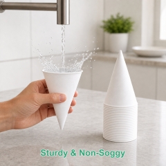 Bulk Custom Disposable Cone Paper Cup Paper Cones for Water Snacks Nuts