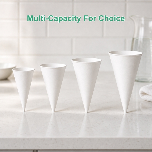 Bulk Custom Disposable Cone Paper Cup Paper Cones for Water Snacks Nuts