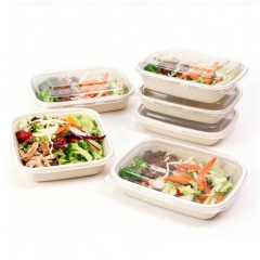 900ml/1000ml/1200ml Sugarcane Bagasse Food Container – Compostable Takeaway Box