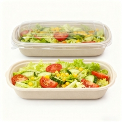 900ml/1000ml/1200ml Sugarcane Bagasse Food Container – Compostable Takeaway Box