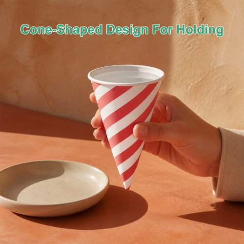4.5 oz Custom Snow Cone Paper Cup for Shaved Ice Events