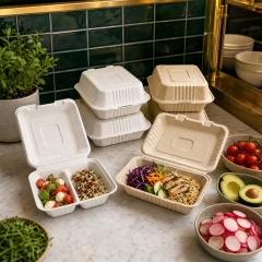 Sugarcane Bagasse Clamshell Boxes 6