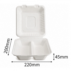 Compostable Hamburger Box for Restaurants & Takeaway