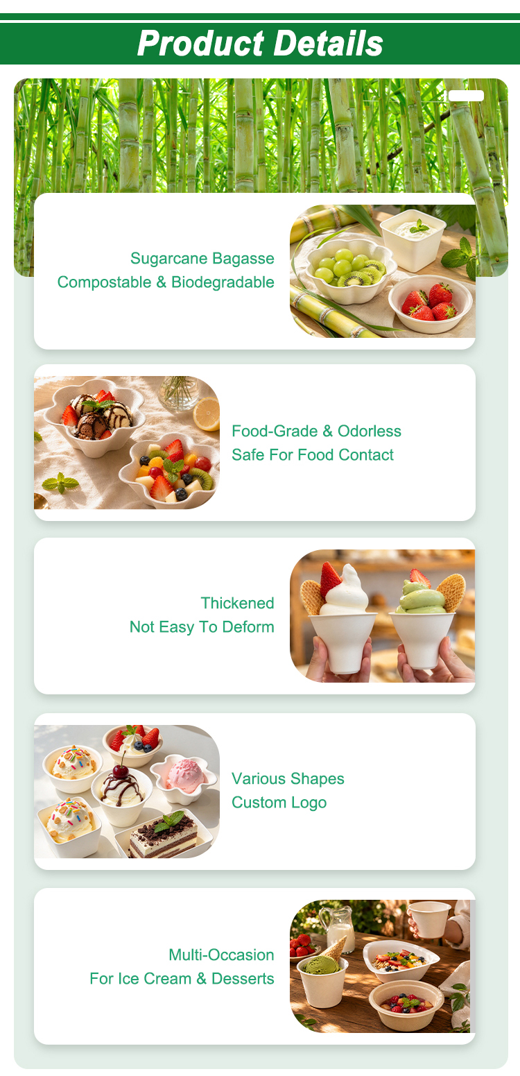 bagasse dessert cups wholesale