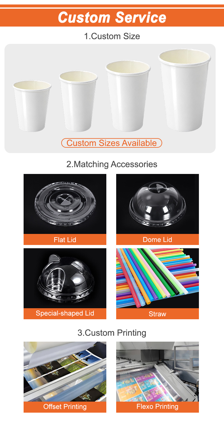 Custom Double Coated Cold Drink Paper Cups