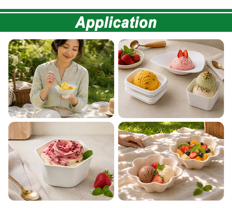 molded fiber dessert cups