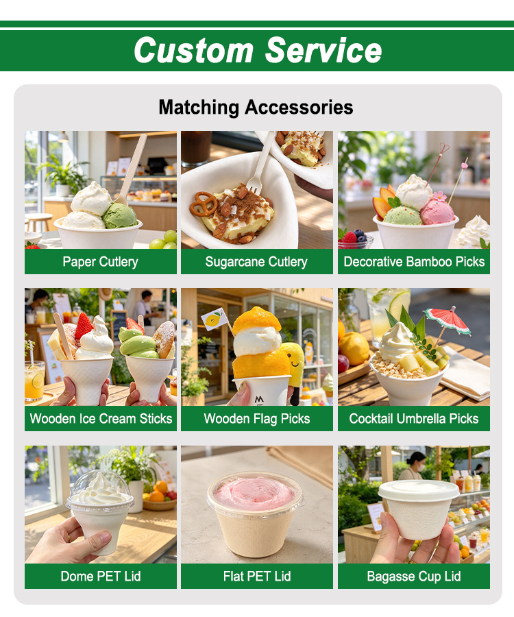 custom bagasse dessert bowls