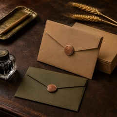 Gold Foil Stamping Paper Envelope Custom Luxury Wedding Brand Envelope