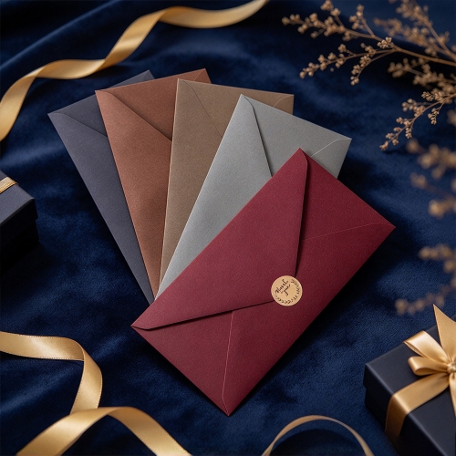 Gold Foil Stamping Paper Envelope Custom Luxury Wedding Brand Envelope